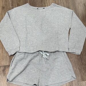 Amazon Gray Women's Top and Shorts Set